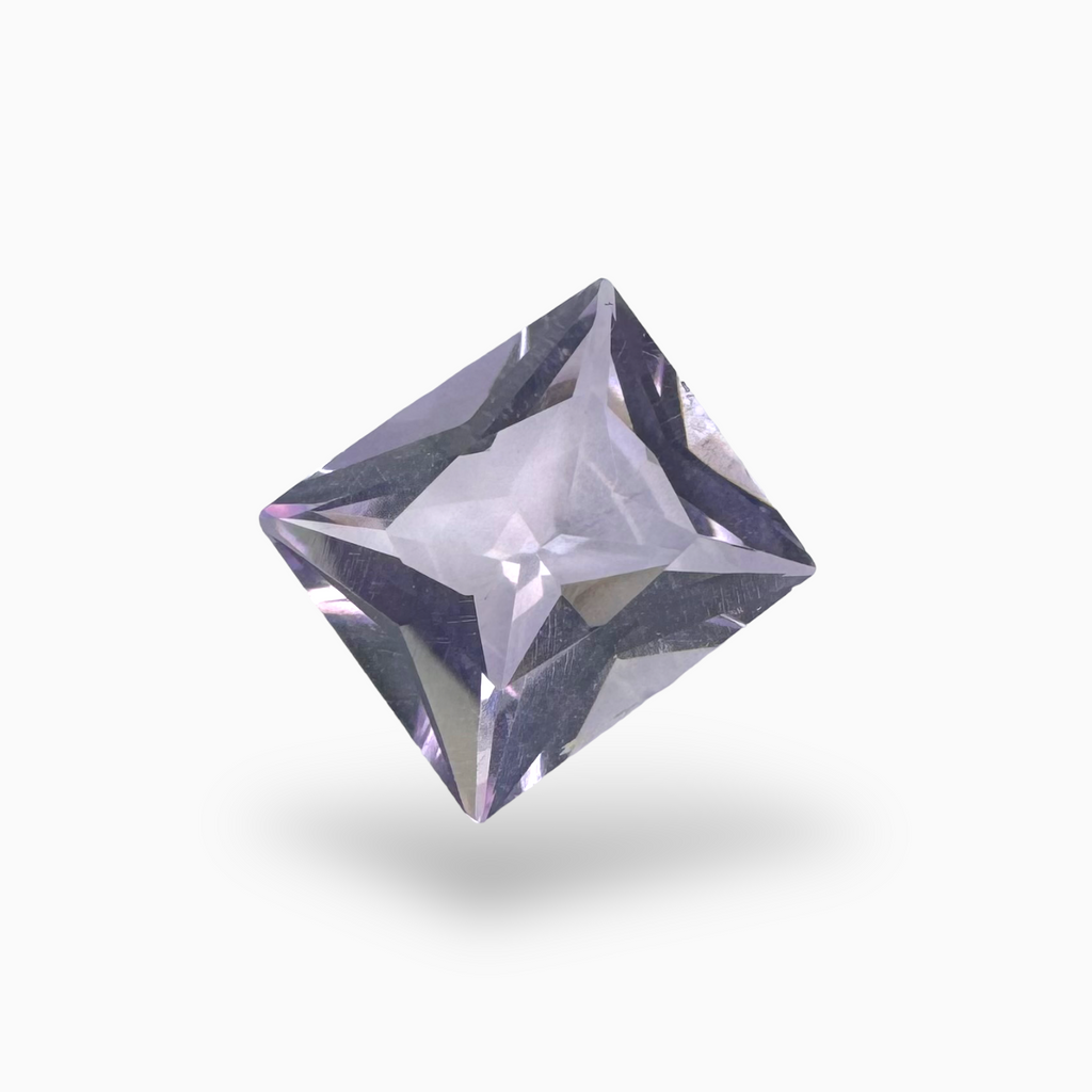 Natural Pink Amethyst Stone 3.02 Carats Princess Shape 9.5X8.5mm