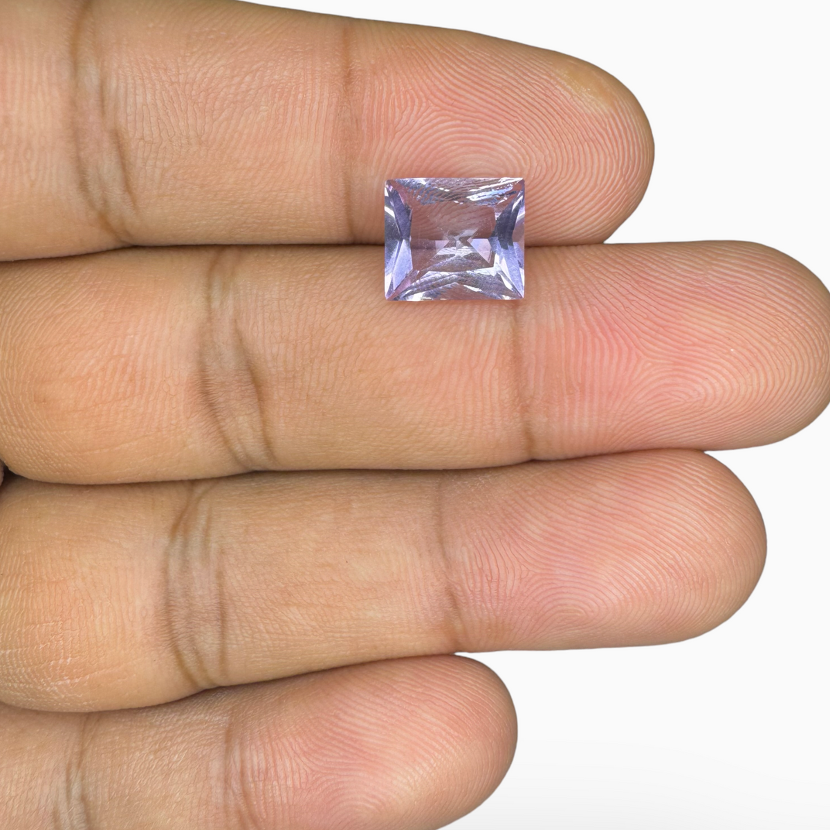 Natural Pink Amethyst Stone 3.02 Carats Princess Shape 9.5X8.5mm