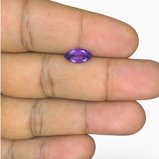 Natural Purple Amethyst Stone 1.1 Carats Marquise 10X5mm