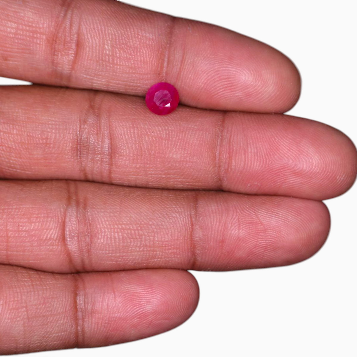 Natural Pink Ruby 1.51ct 6.6mm Round African Gemstone