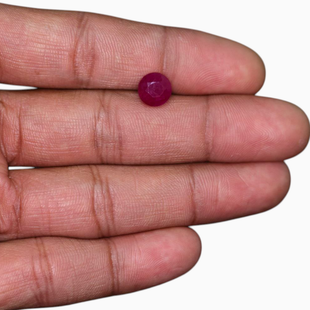 Natural Pink Ruby 3.42ct 8.5mm Round African Gemstone