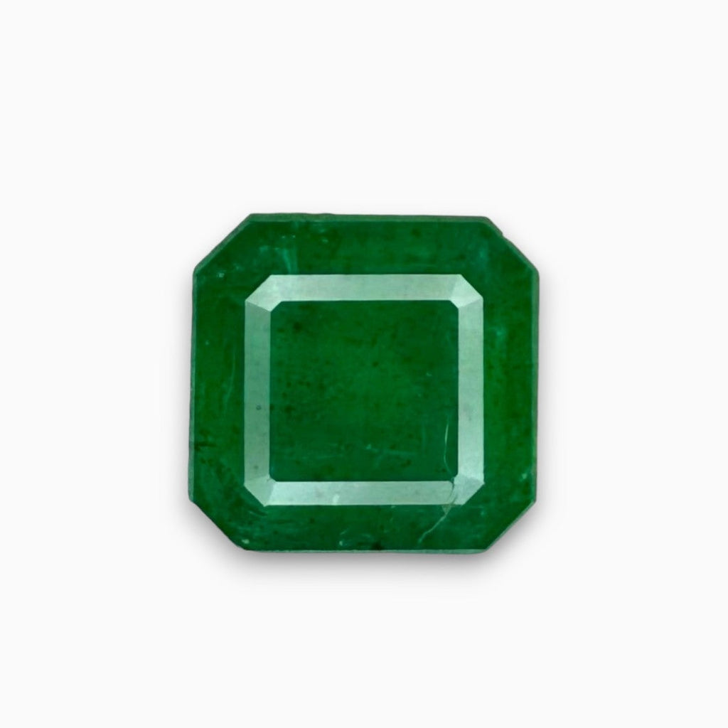 Natural Zambian Emerald Stone 4.08 Carats  Emerald Cut  10x9.5mm