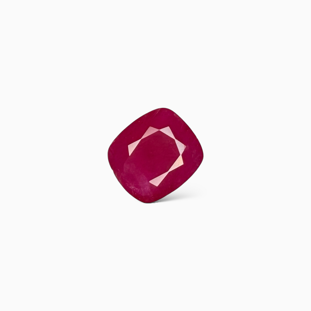 Natural Burmese Ruby Manik Stone 5.37 Carats Cushion Cut 12.00 x 10.64 x 3.70 mm