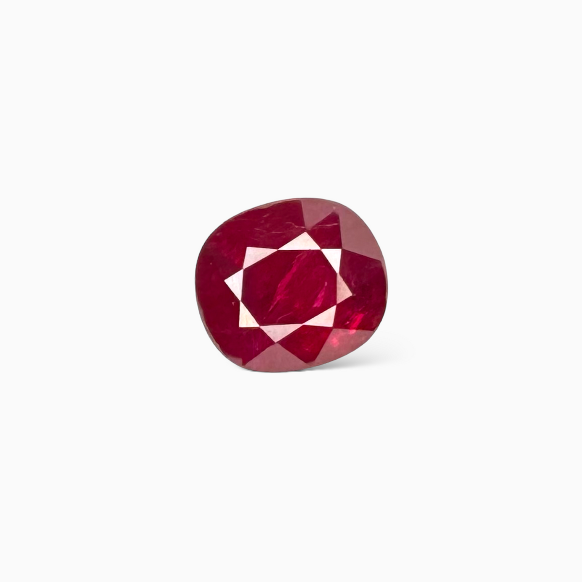 Natural Mosambique Ruby Manik Stone 3.94 Carats Cushion Cut 9.93 x 8.75x 4.99 mm