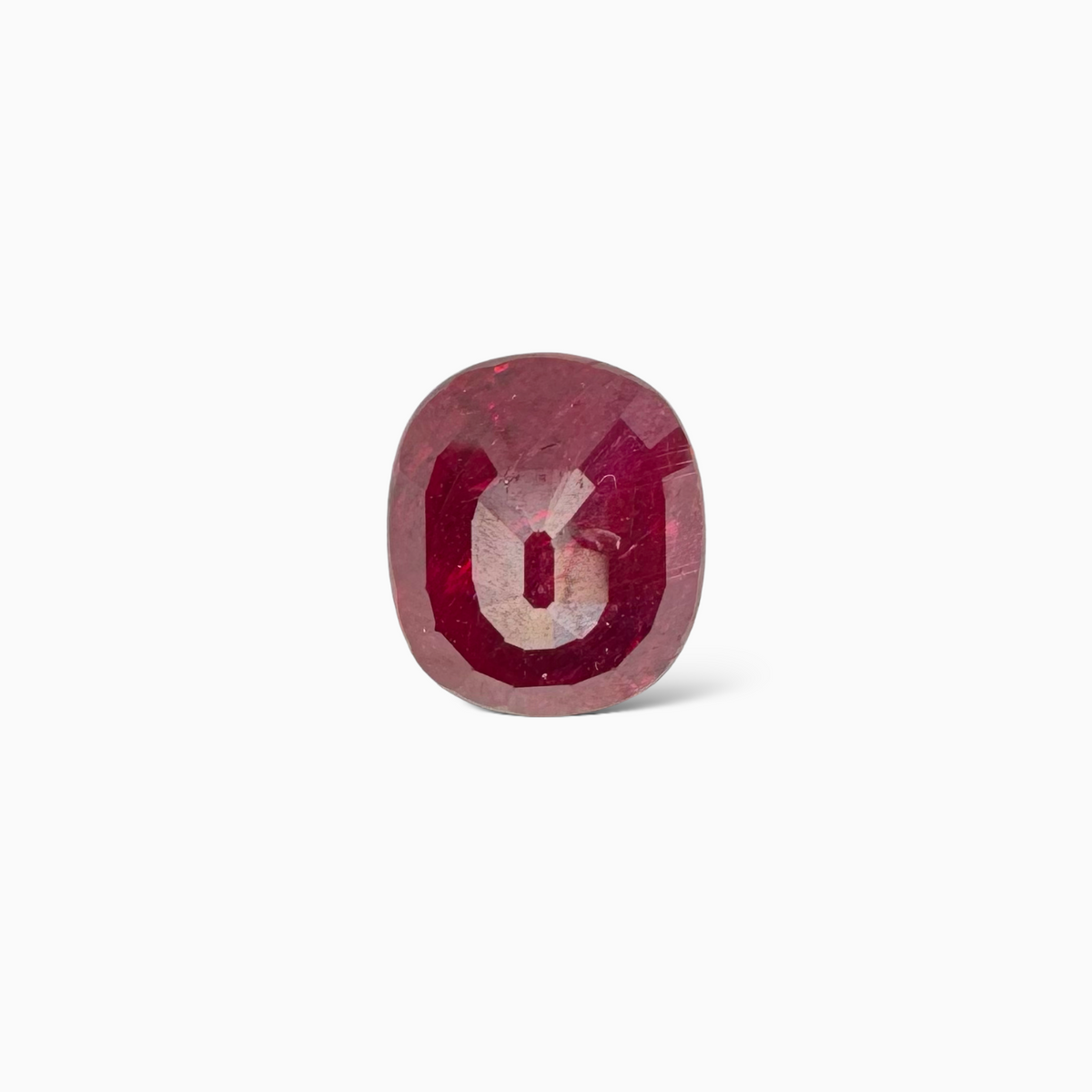 Natural Mosambique Ruby Manik Stone 3.94 Carats Cushion Cut 9.93 x 8.75x 4.99 mm
