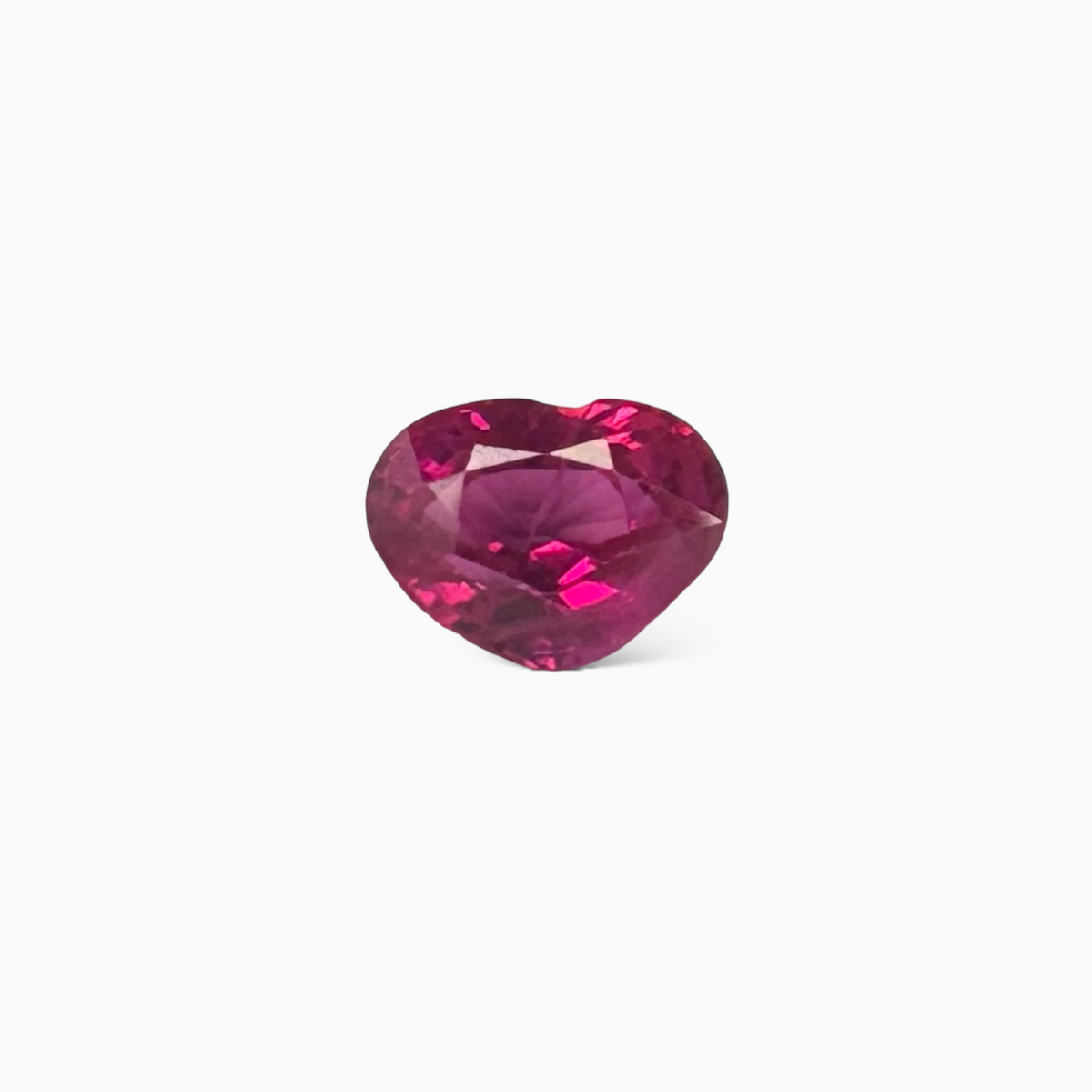 Natural Burmese Ruby Manik Stone 0.92 Carats Heart Shape 4.83 x 6.41 x 3.55 mm