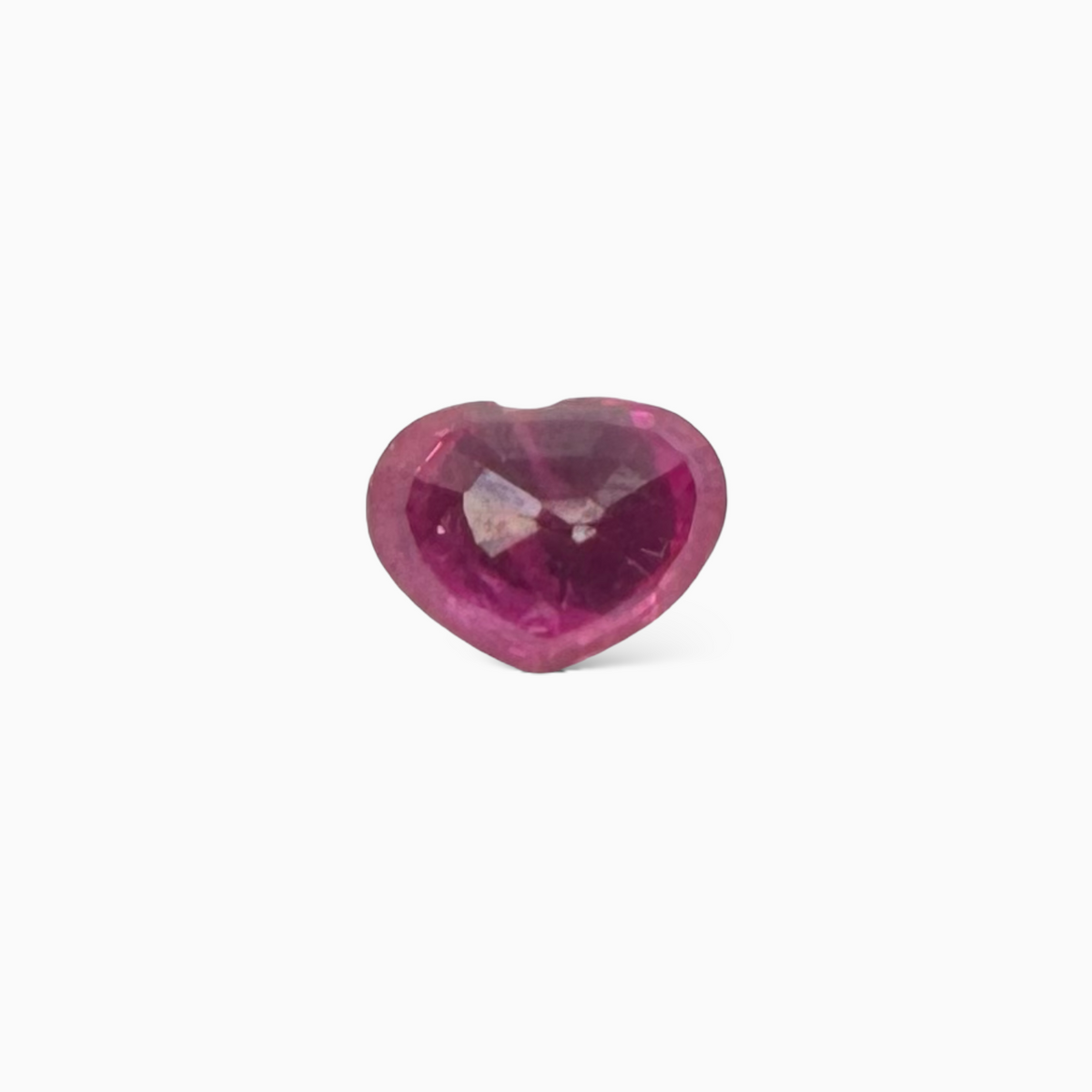 Natural Burmese Ruby Manik Stone 0.92 Carats Heart Shape 4.83 x 6.41 x 3.55 mm