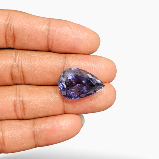 Iolite Stone Blue Color From Africa in 21.94 Carats Pear Shape