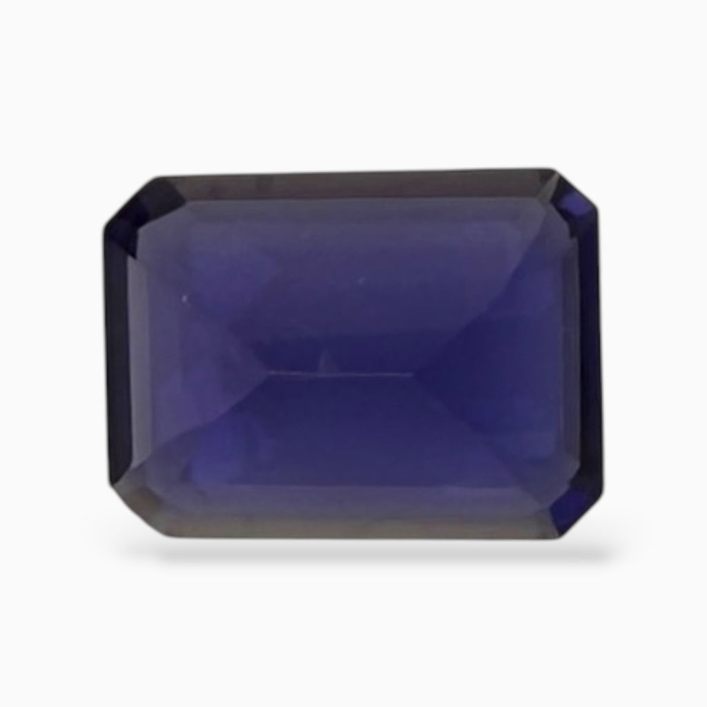 Iolite Stone Emerald Cut 1.25 Carats 8x6 mm