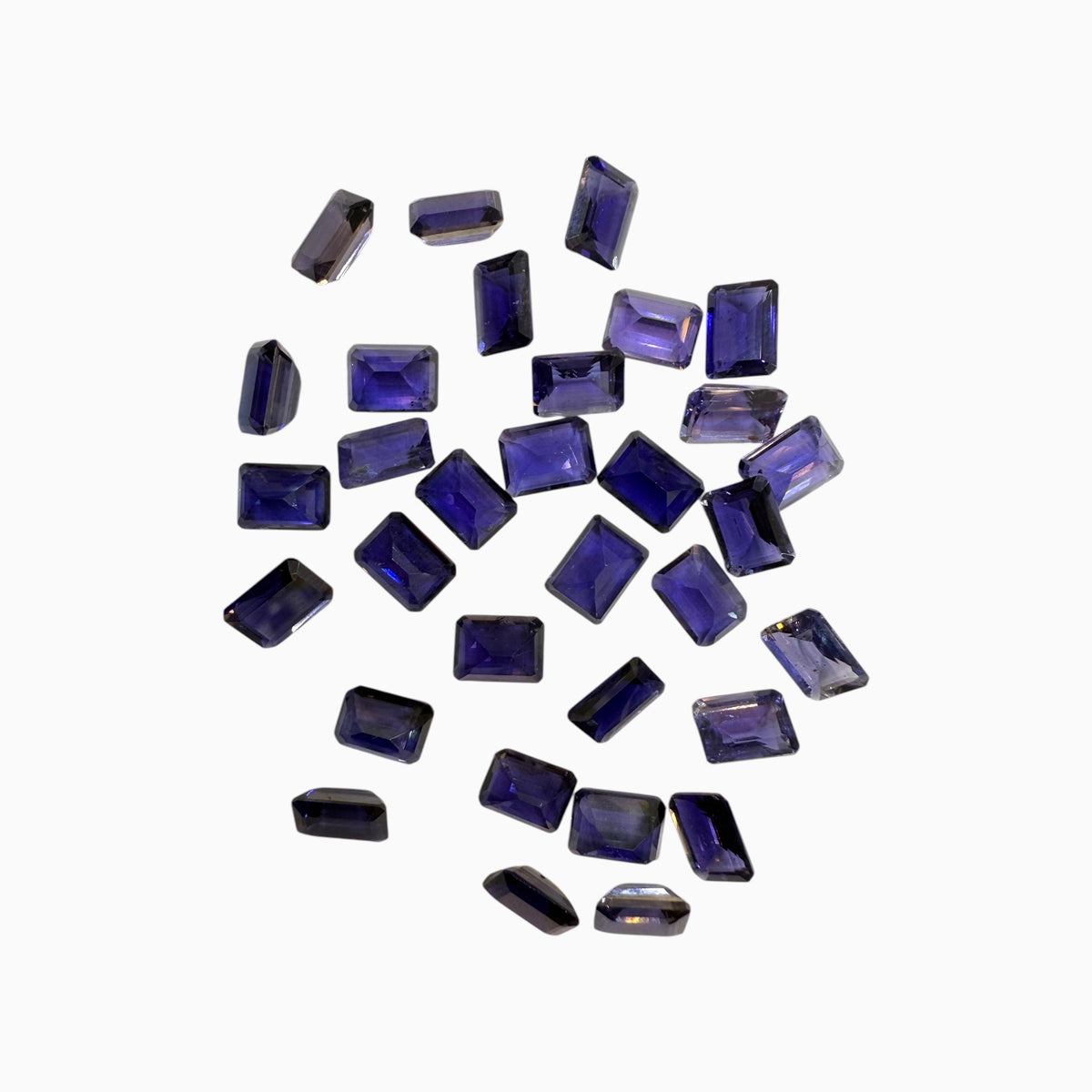 Iolite Stone Emerald Cut From 0.90 - 1.40 Carats Lot 8x6 mm
