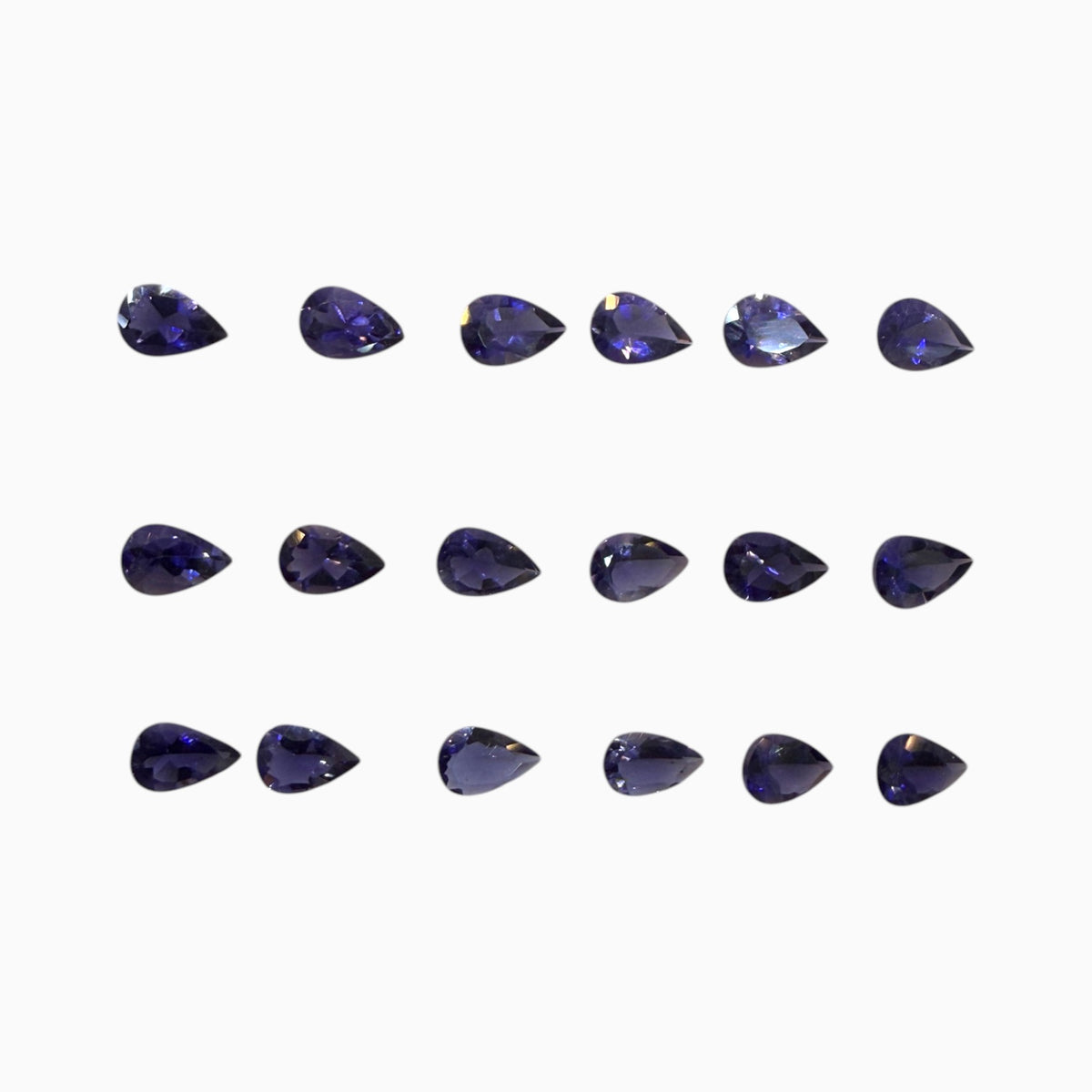 Iolite Stone Pear Shape 6x4 mm 0.25 - 0.45 Carats Lot
