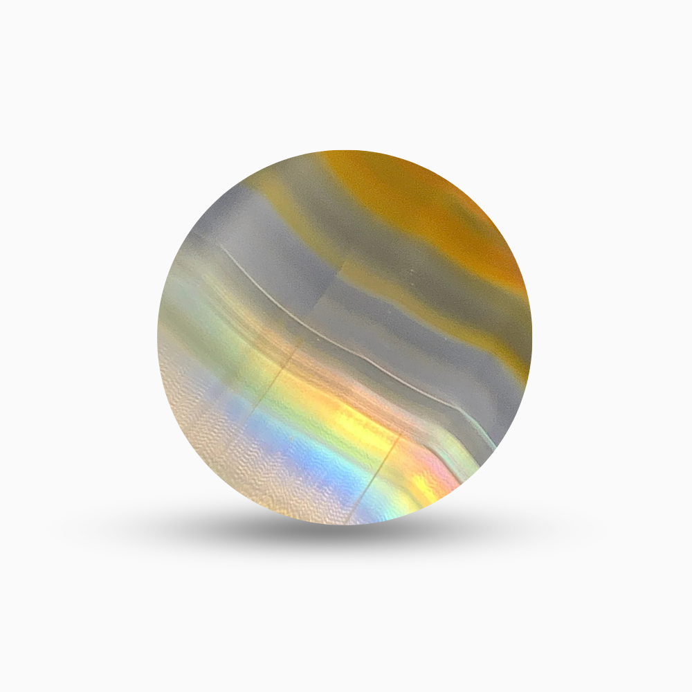 Natural Iris Agate Stone Round in Rainbow Color