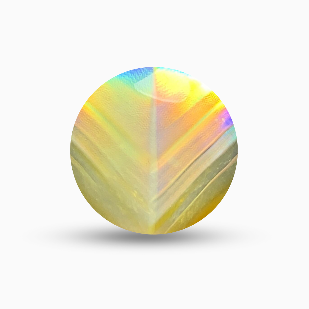 Natural Iris Agate Stone Rainbow Round Shape