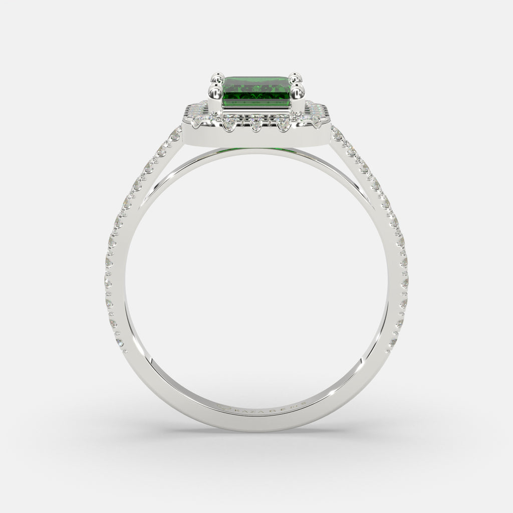 Jathibiyya  Emerald Ring Silver