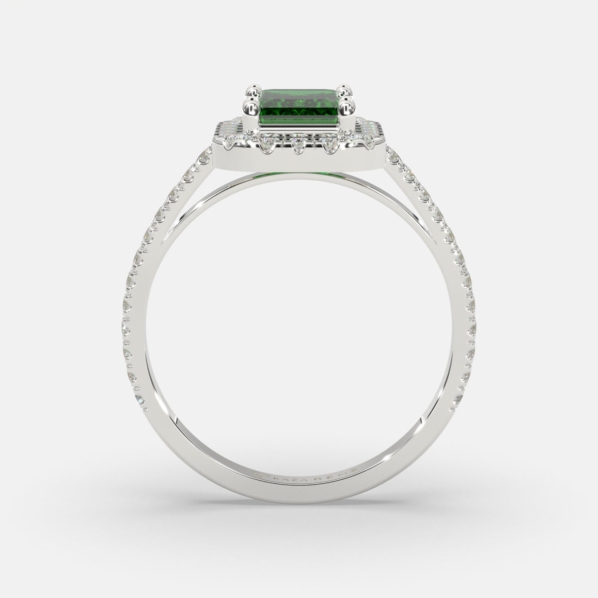 Jathibiyya  Emerald Ring Silver