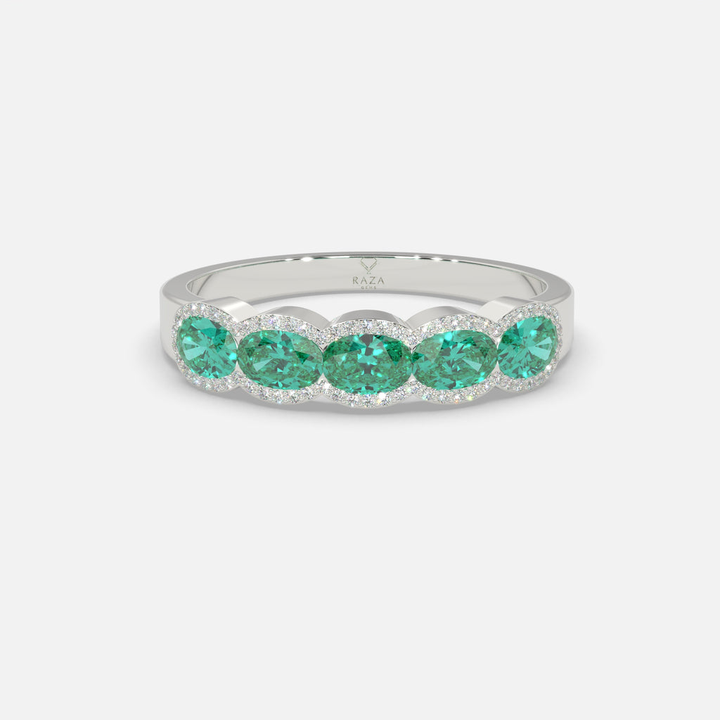 Jinan Emerald Ring Silver