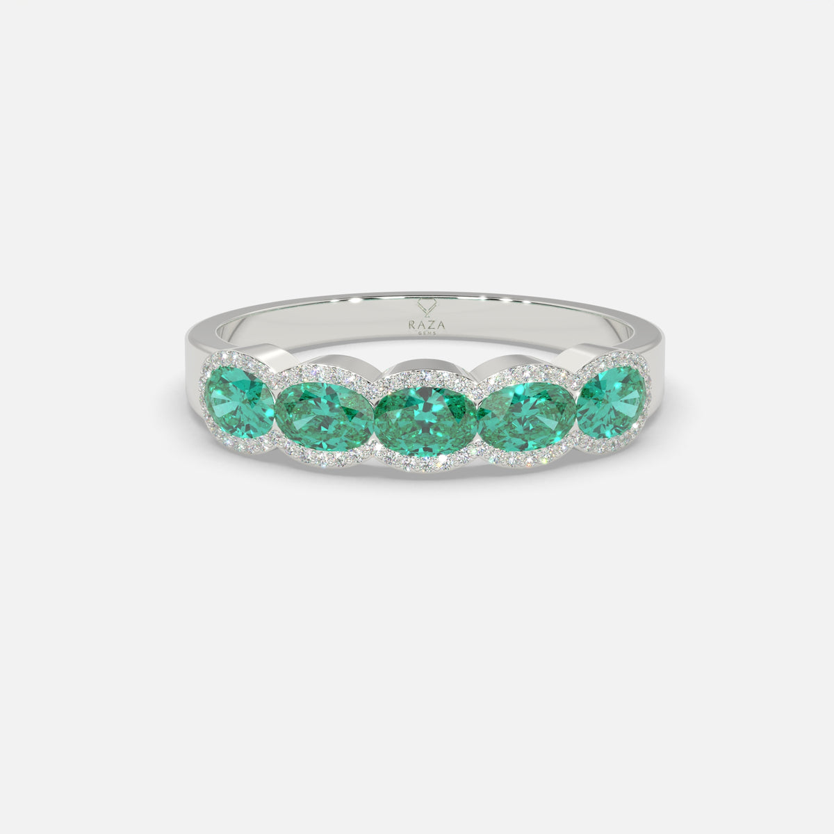 Jinan Emerald Ring Silver