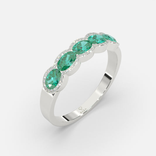 Jinan Emerald Ring Silver