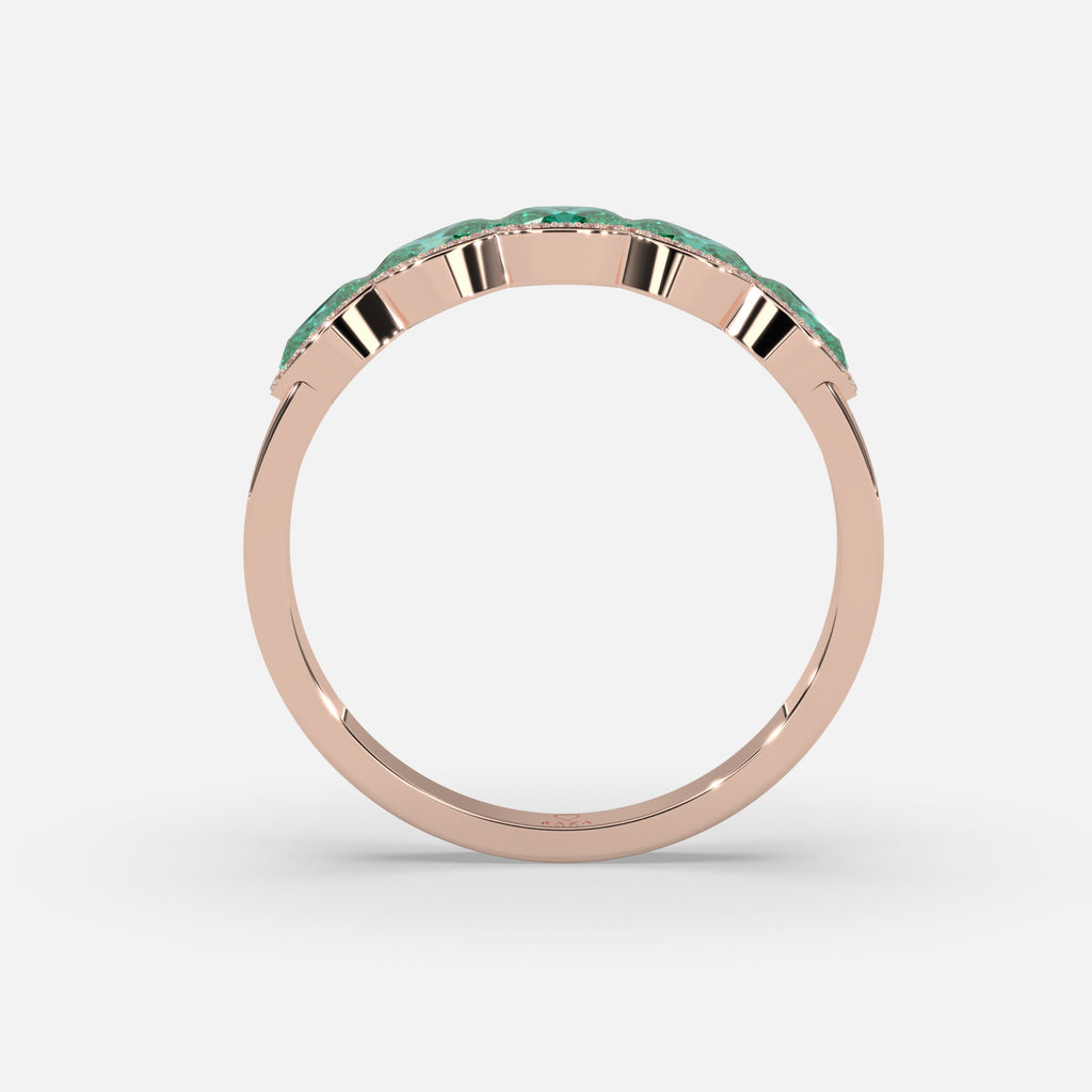 Jumana  Emerald Ring 18k Rose Gold