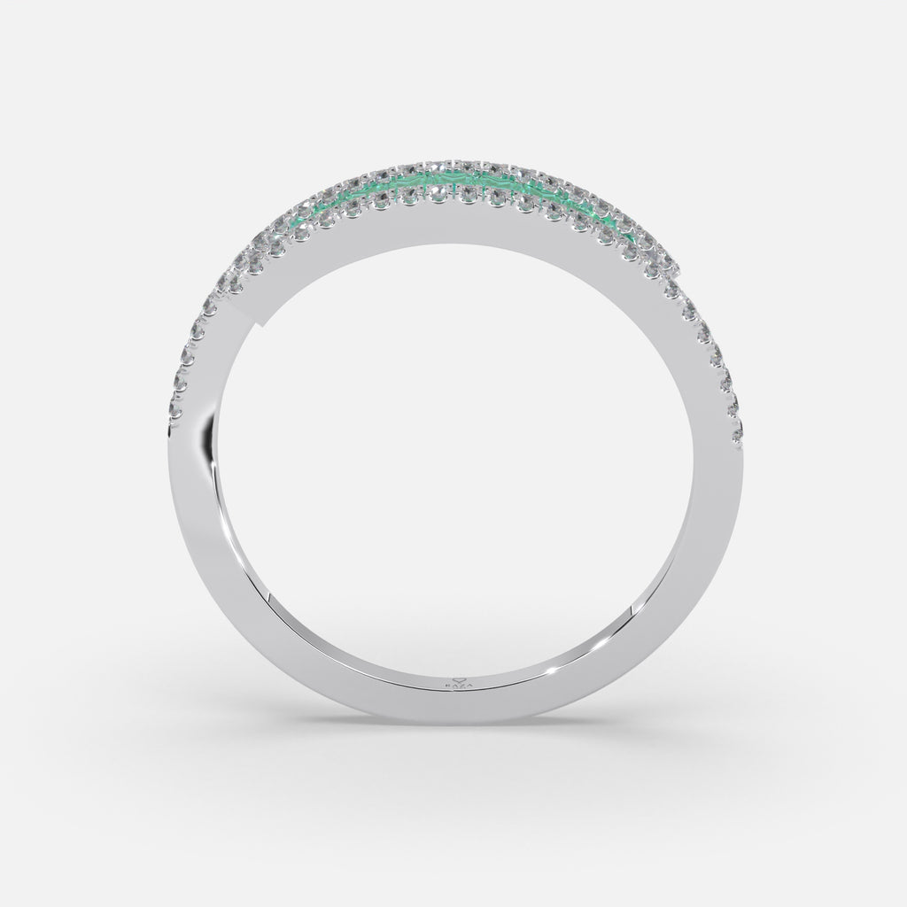 Khayrat Emerald Ring 18k White Gold