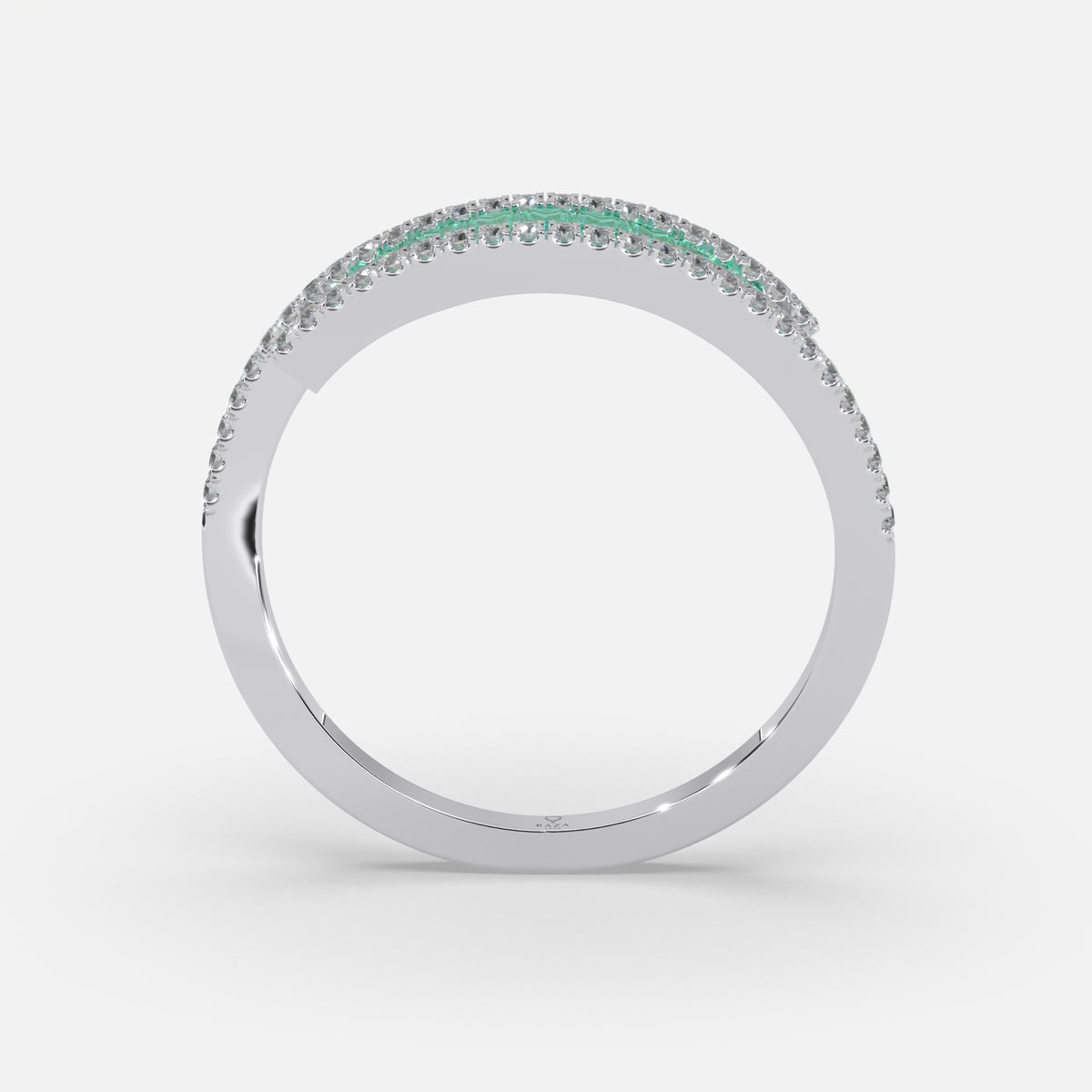 Khayrat Emerald Ring 18k White Gold