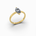 2 Carat Natural Diamond Ring in Marquise Cut - Masha