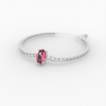 Rubellite Tourmaline Bracelets - Alisa - White Gold