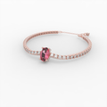 Rubellite Tourmaline Bracelets - Mariya - Rose Gold