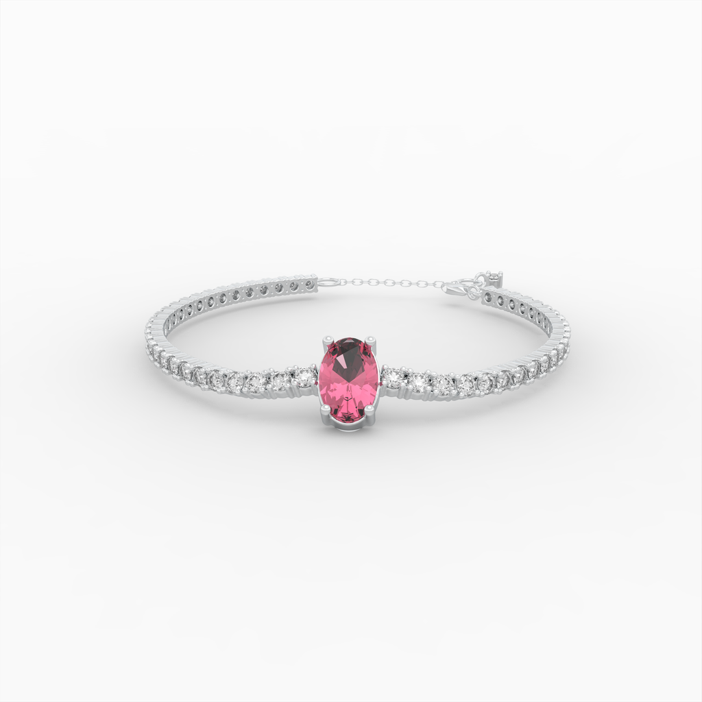 Rubellite Tourmaline Bracelets - Sofiya - Silver 925