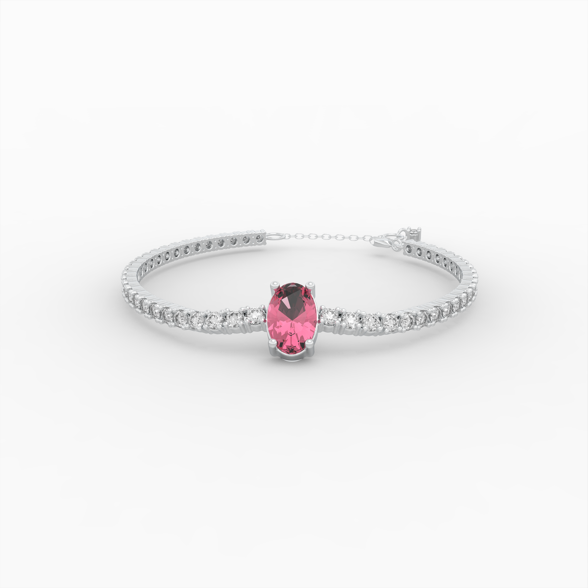 Rubellite Tourmaline Bracelets - Sofiya - Silver 925