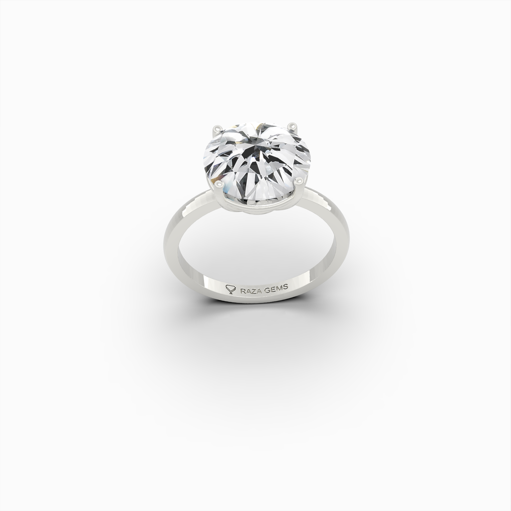4 Carat Natural Diamond Ring in Round - Darya