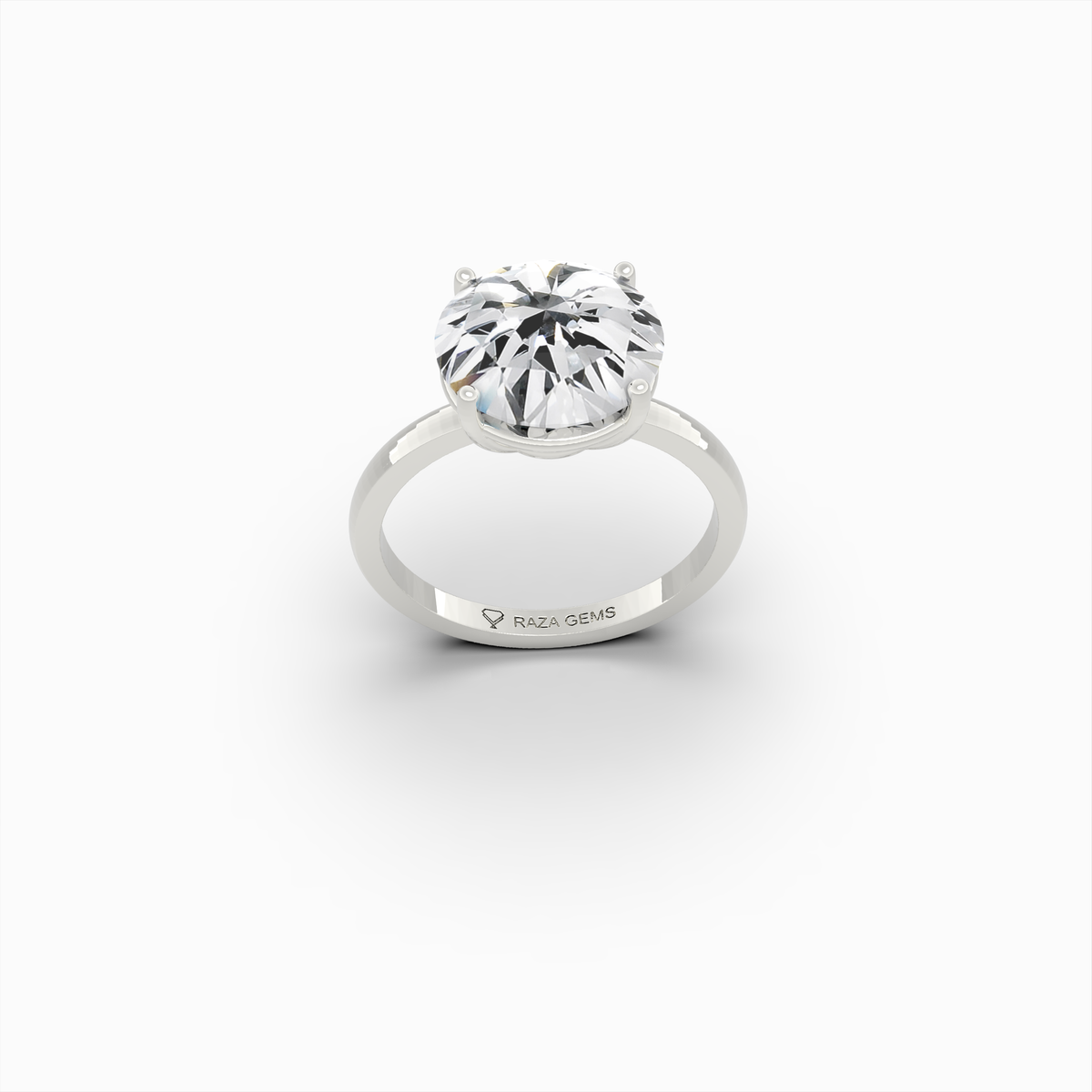 4 Carat Natural Diamond Ring in Round - Darya