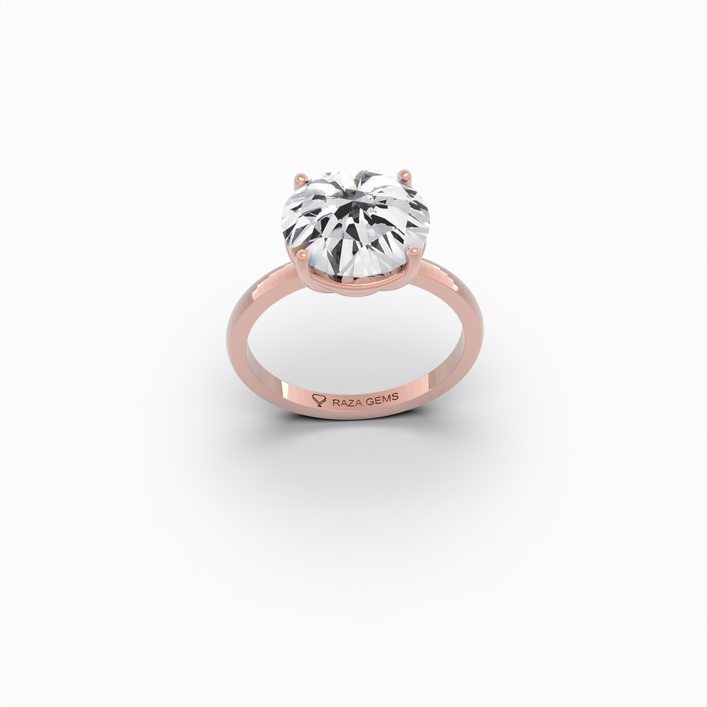 4 Carat Natural Diamond Ring in Round - Darya