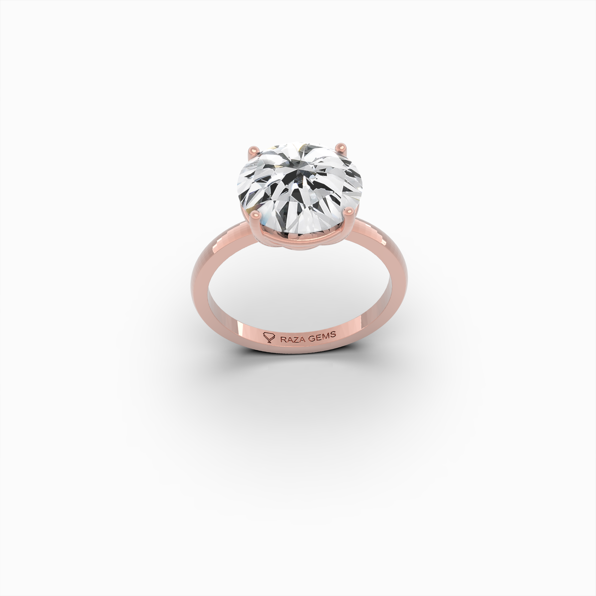 4 Carat Natural Diamond Ring in Round - Darya