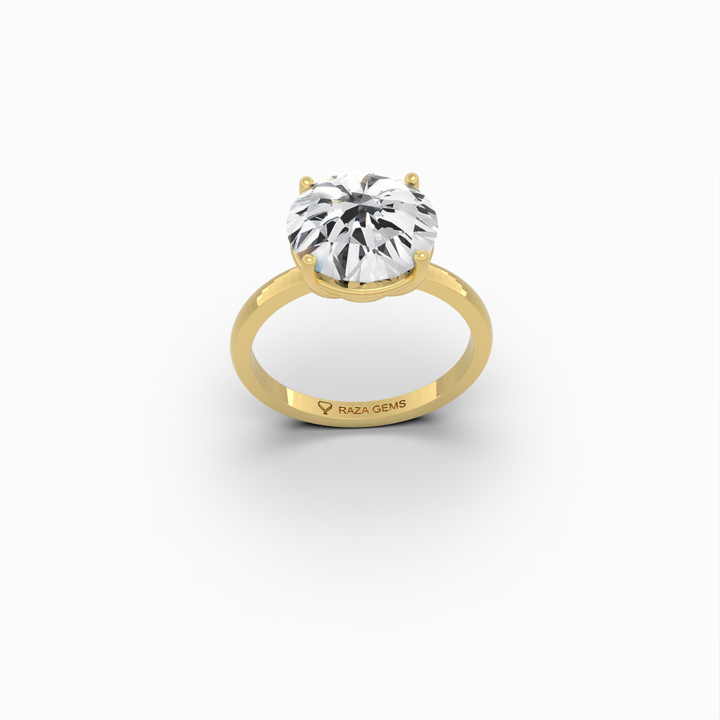 4 Carat Natural Diamond Ring in Round - Darya