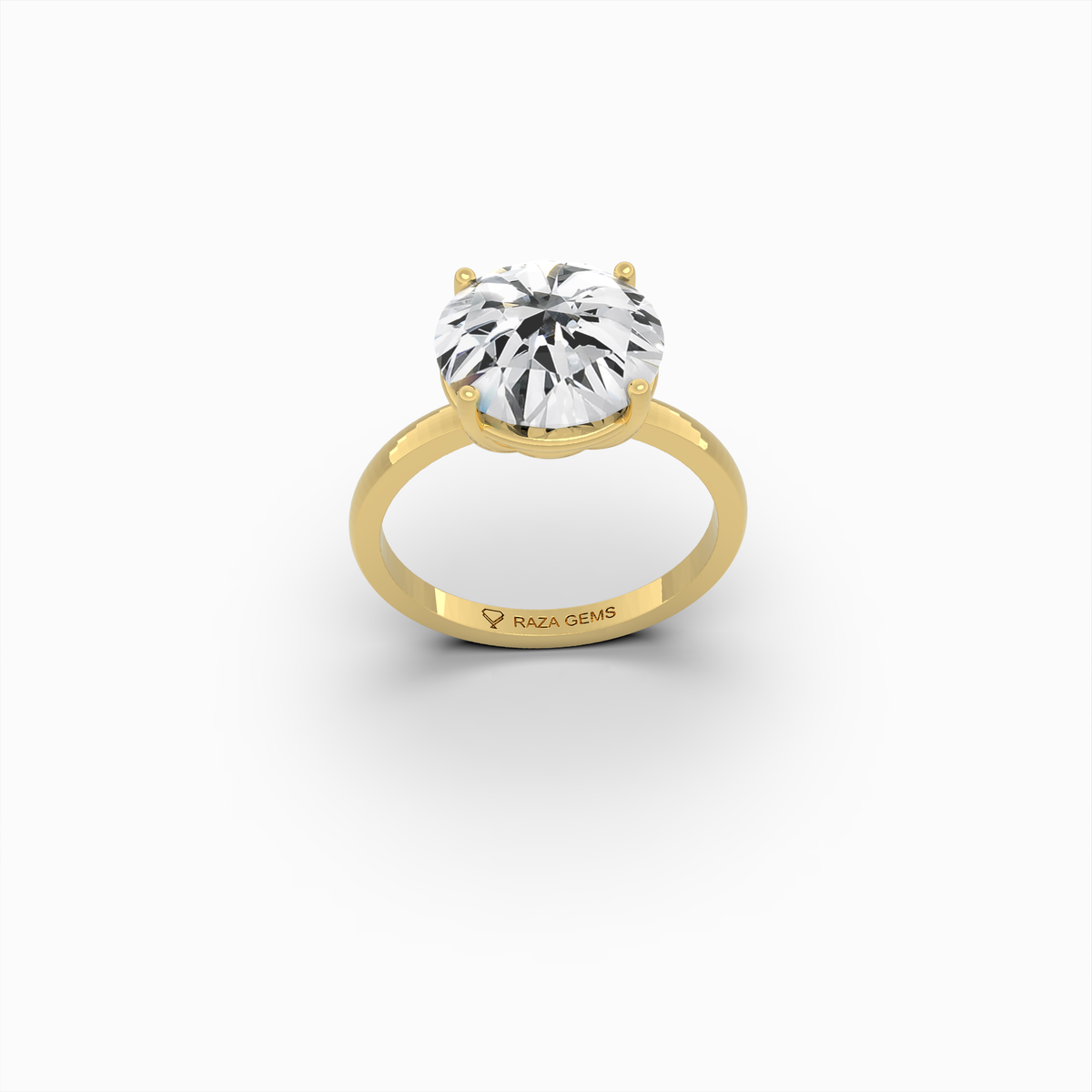 4 Carat Natural Diamond Ring in Round - Darya
