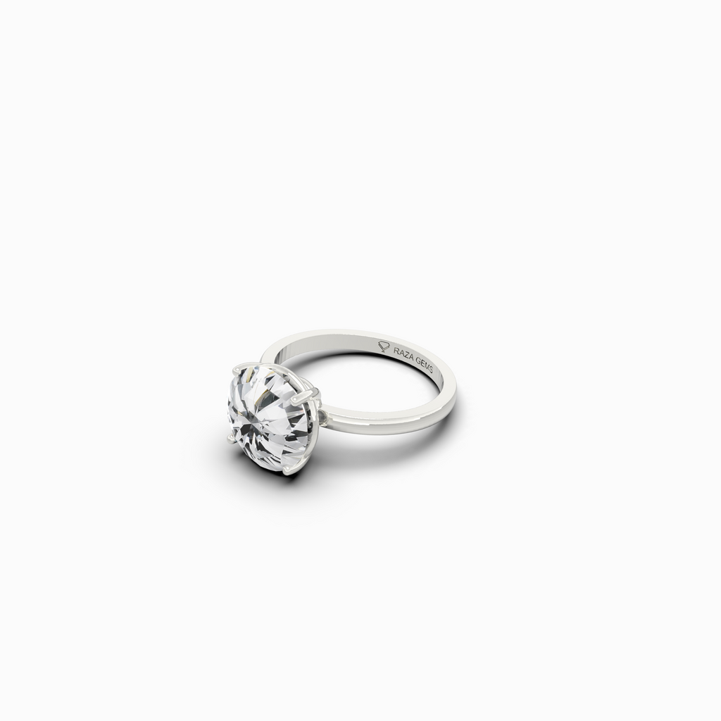 4 Carat Natural Diamond Ring in Round - Darya