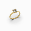2 Carat Natural Diamond Ring in Princess Cut - Elvira
