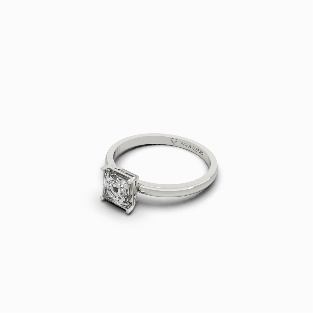 2 Carat Natural Diamond Ring in Princess Cut - Elvira