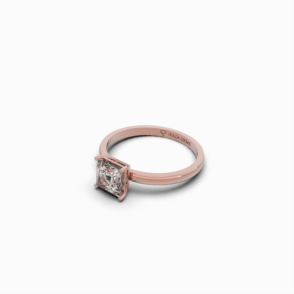 2 Carat Natural Diamond Ring in Princess Cut - Elvira