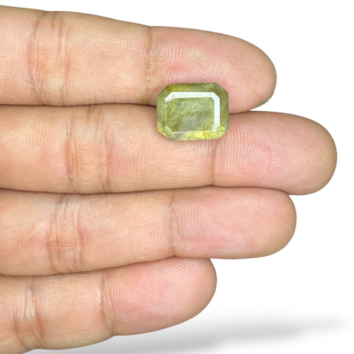 Labradorite Stone Emerald Cut 6.66 Carats 13.7 X 11 mm