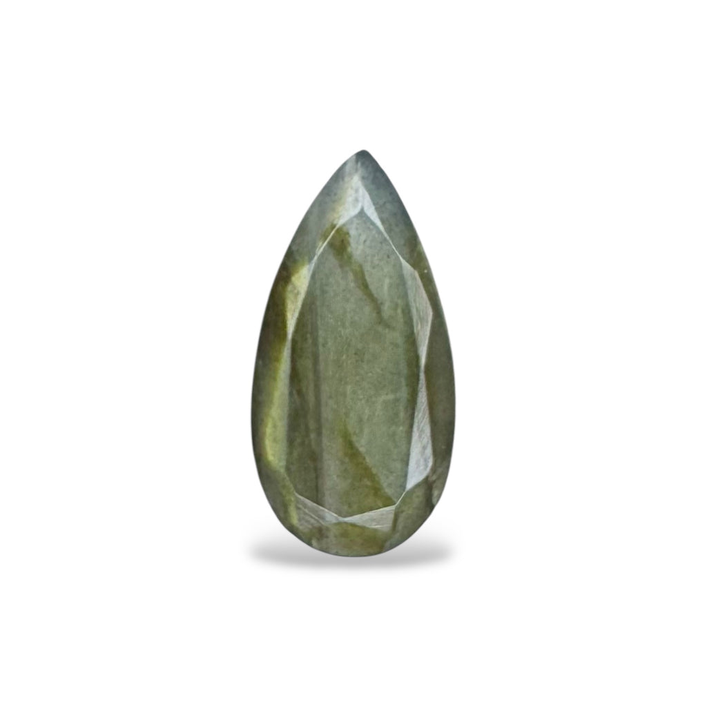 Labradorite Stone Pear Cut 2.55 Carats 15.1 X 7.5 mm