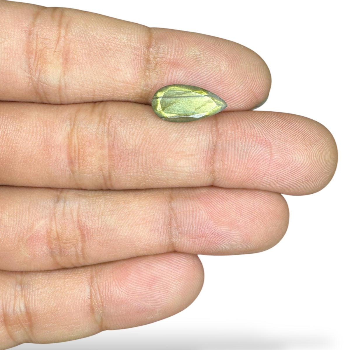Labradorite Stone Pear Cut 2.55 Carats 15.1 X 7.5 mm