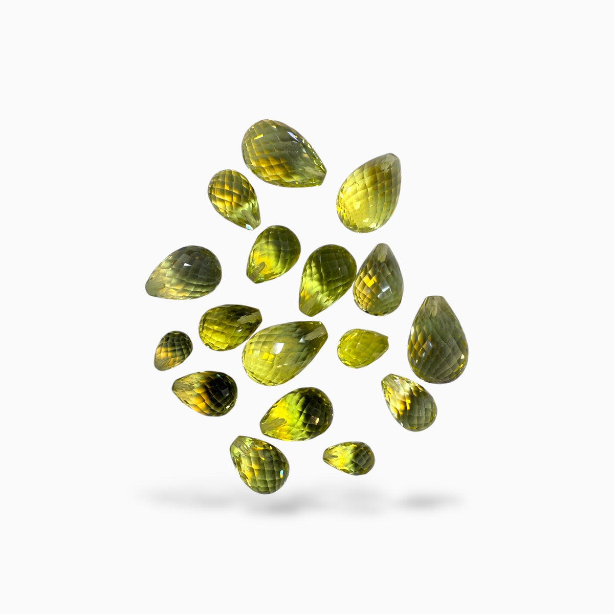 Lemon Topaz Stone Briolette With Drill For Jewellery From 1-10 Carats Lot