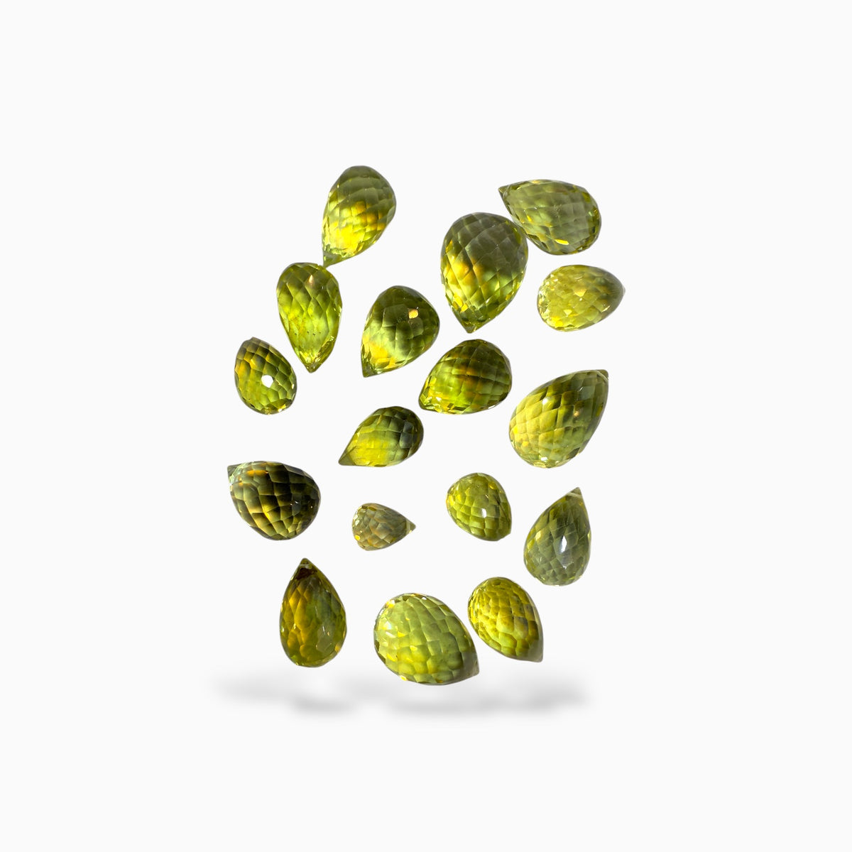 Lemon Topaz Stone Briolette With Drill For Jewellery From 1-10 Carats Lot