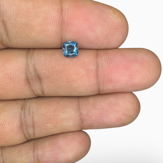 London Blue Topaz 0.70 Carat 5X5mm Cushion Shape