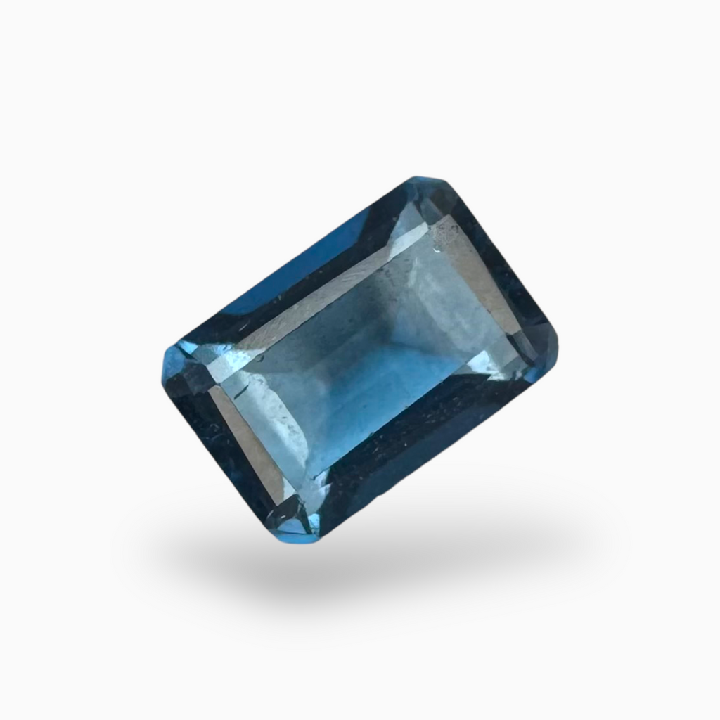 London Blue Topaz 0.8 Carat 6X4mm Emerald Cut Shape