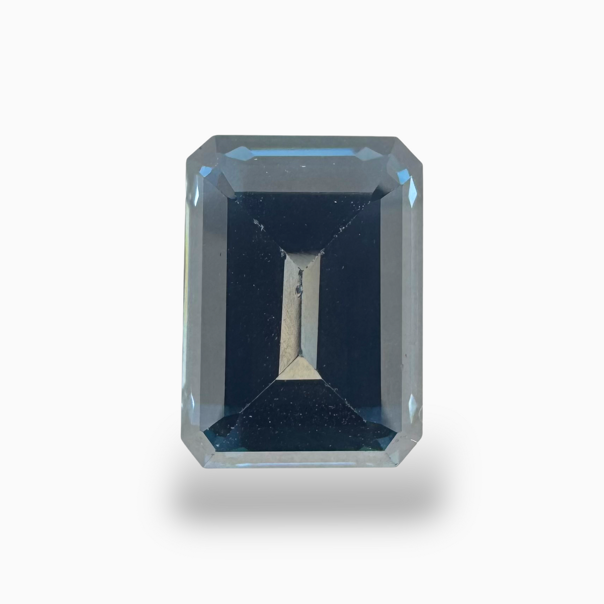 London Blue Topaz Dark Steel Blue Color 10.70 Carats Emerald Cut Shape Size 14X10mm