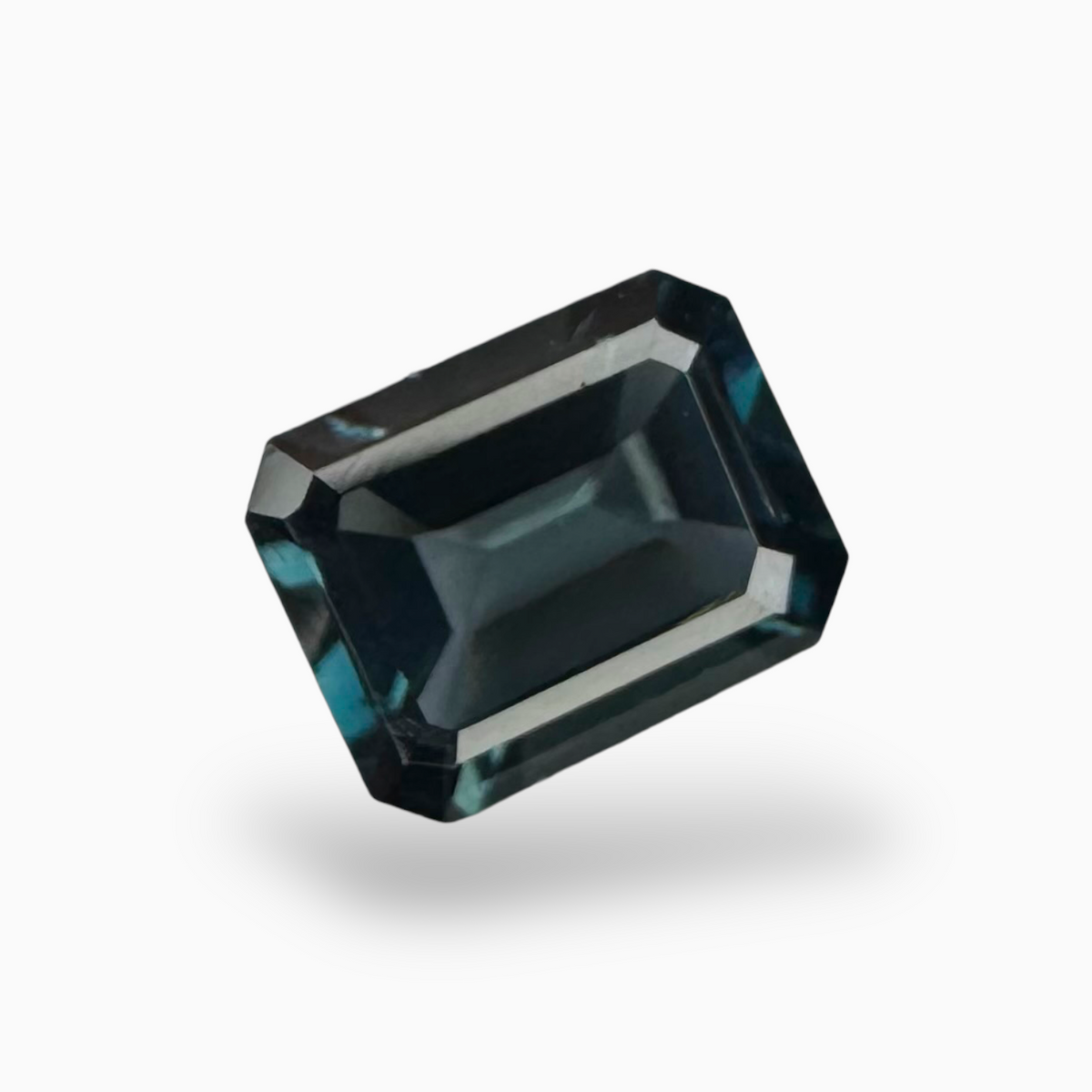 London Blue Topaz Dark Blue Color 3.41 Carats Emerald Cut Shape Size 10X8mm