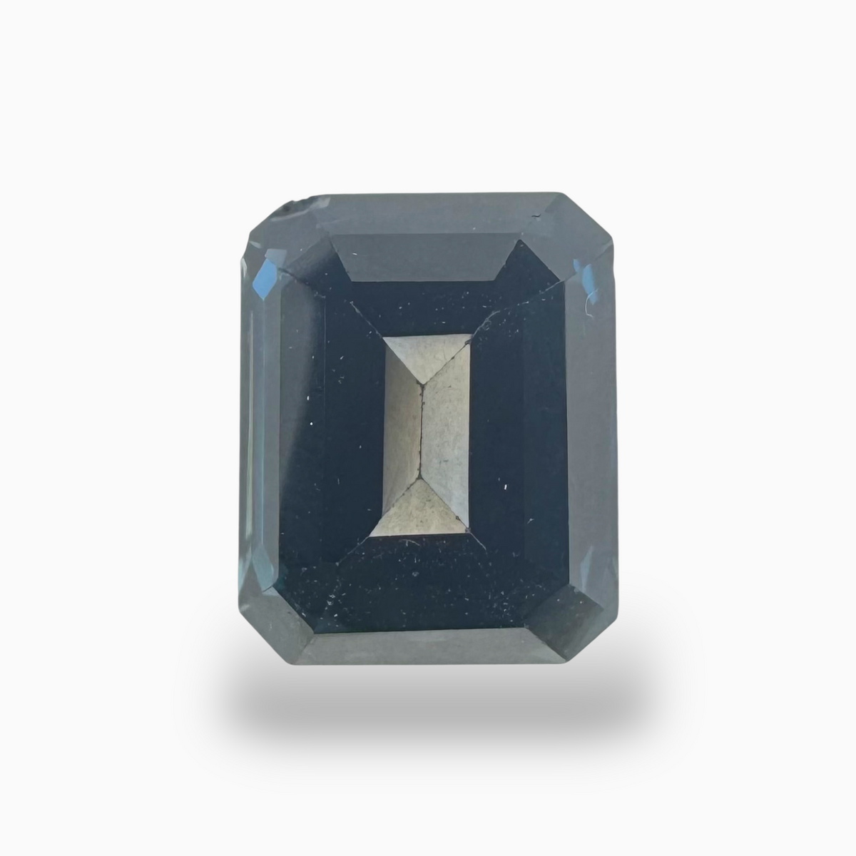 London Blue Topaz Dark Steel Blue Color 6.15 Carats Emerald Cut Shape Size 11.5X10.5mm